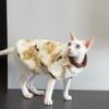 BXX Vintage Floral Print Cat Sweatshirt Soft Thick Warm Autumn Winter Clothes For Sphynx Devon Rex Hairless Kitten