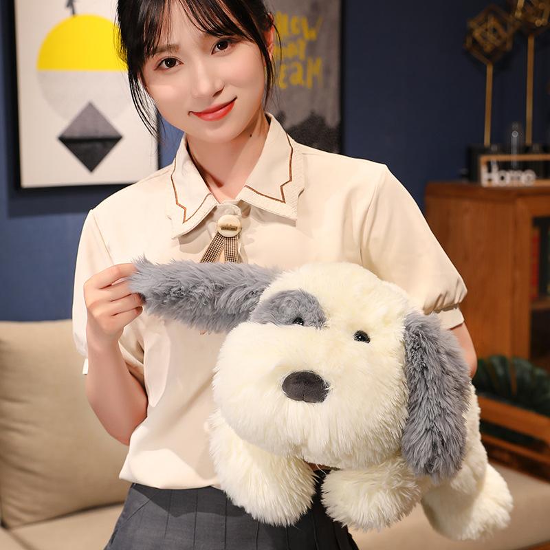 Новые Мягкие Лежачие Пушистые Плюшевые Игрушки Собаки Чучело Животное Подушка для Сна Куклы для Детей Ребенка Подарки на День Рождения Рождество