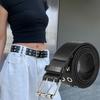 Pin Buckle Star Rivet Belt Luxury Design Punk Waistband  Paired with Skirts Jeans