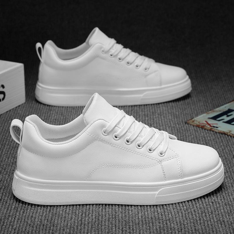 2025 Luxury Men's Sneakers Casual Skateboarding Shoes Little White Student Shoes Professional & Casual Black Leather Sneaker