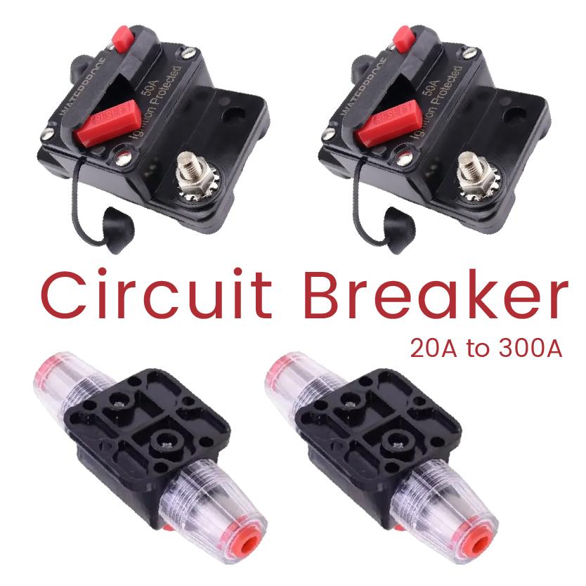 20A To 300A Circuit Breaker Fuse Reset AMP Waterproof for Car Audio System Circuit Breaker 6