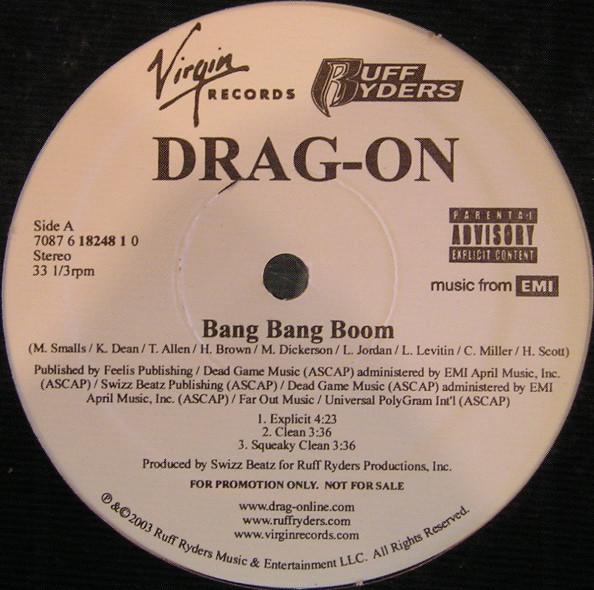 12-дюймовая пластинка DRAGON Bang Bang Boom 708761824810 Ruff Ryders 2003 US Rap HipHopRB Б/у