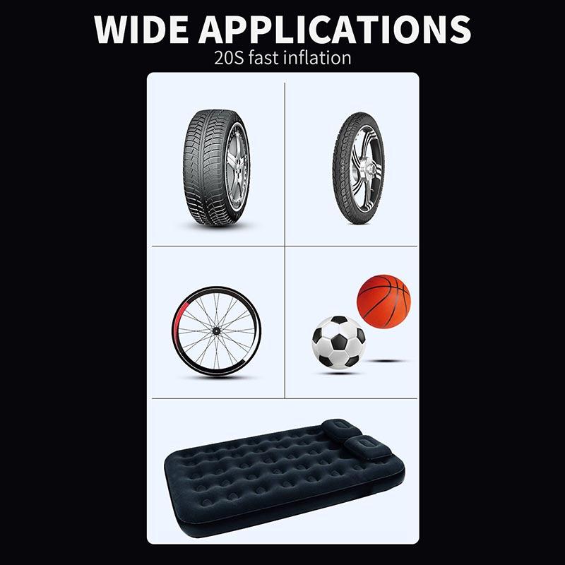 Многофункциональный электрический воздушный насос Портативный автомобильный воздушный компрессор Накачиватель шин