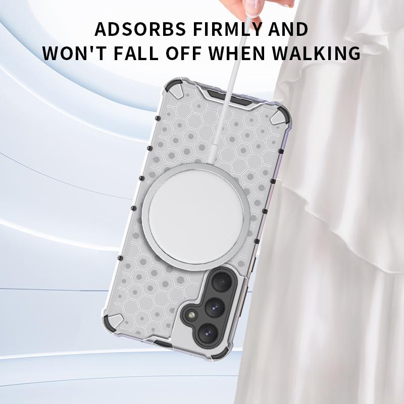 Для Samsung Galaxy A55 Магнитное кольцо задняя крышка телефона чехол Magsafe кольцо беспроводная зарядка объектив защита противоударные чехлы