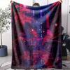 Anime Night Street Throw Soft Flannel AC Blanket Lightweight Summer Nap Throw Cozy  Blanket for Sofa Bed Travel Home