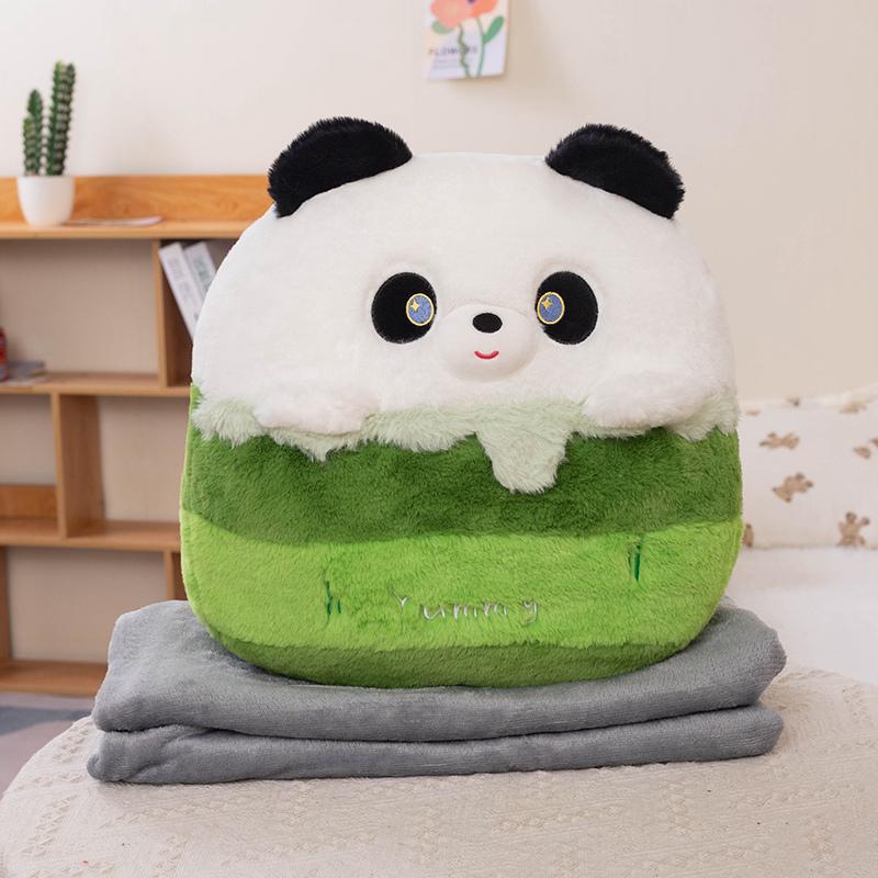 40cm Cartoon Animal Backpack Plush Panda Dog Penguin Capybara Toys Pillow With Blanket Stuffed Birthday Gift Girls Kid's Present