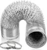 Cenipar Dryer Vent Hose-4 inch Ducting Vent Hose Flexible Aluminum Foil Non-Insulated (4 inch 3 feet) with 2 Clamps