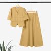ZANZEA Women Short Sleeve Blouse and Long Skirts Summer Two Piece Suit Sets