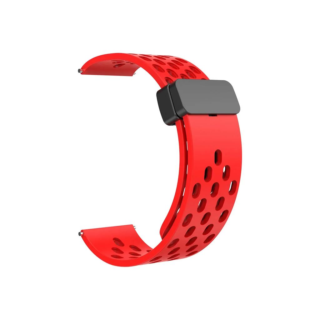 22mm Magnetic Silicone Strap For Amazfit Bip 6 5 5 Unity/GTR 2 3 4 Breathable For Amazfit Stratos/Balance/Pace Sports Wrist Belt