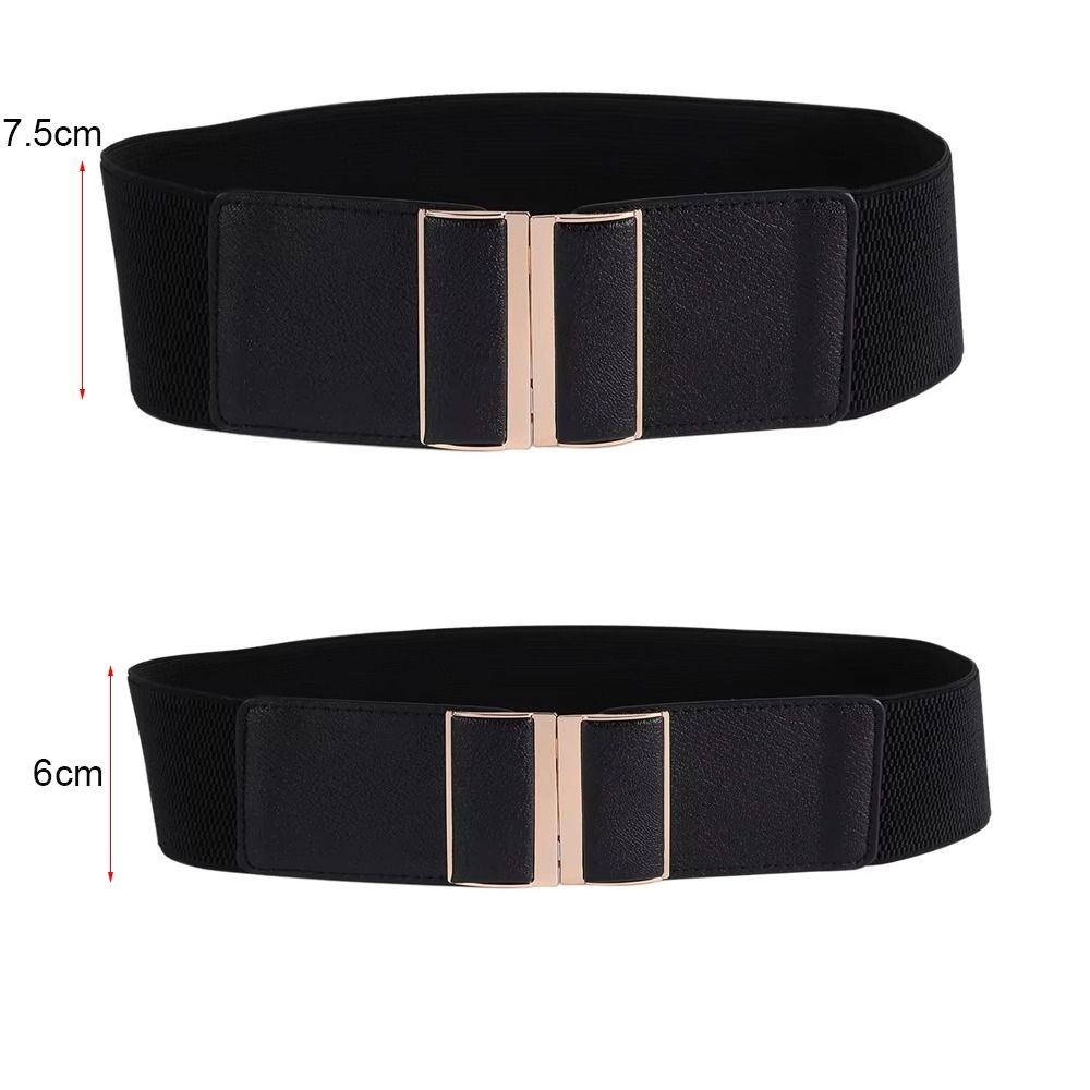 Waist Defining Elastic Wide Belts Solid Color Dress Belt Stretch Waistband Coat Accessories