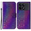 For Xiaomi Redmi K70E 5G / Poco X6 Pro 5G PU Leather Phone Cover Shockproof Dazzling Flower Pattern Case