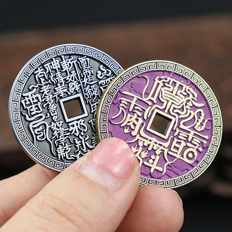 Модель древней китайской монеты Горные деньги духа Традиционный амулет Фэн-шуй Богатства Монета удачи Подвесное украшение