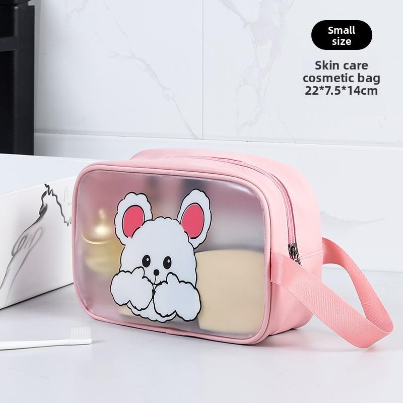 Portable Large Makeup Bag With Waterproof Pvc Material For Travel And Bathroom Storage