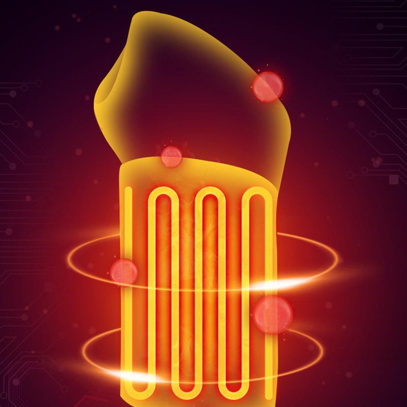 Греющая защита запястья Черная защитная экипировка Универсальная левая и правая Трехскоростная регулировка температуры USB-разъем Холодная Горячая Защита