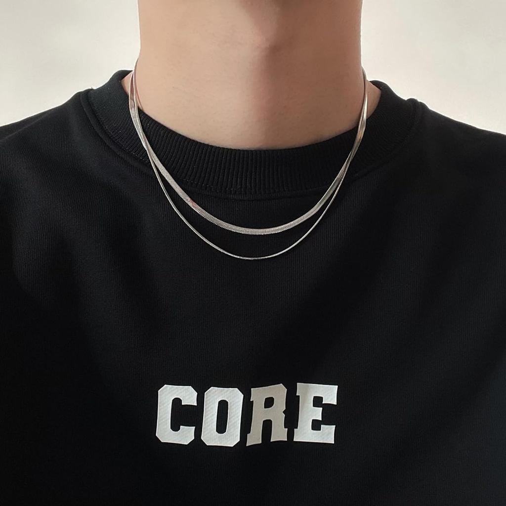 Thin Snake Gold Thin Snake Necklace Chain Stainless Steel [Tasiso] Necklace, Silver, Unisex, Chain, Hypoallergenic, Chain, Chain, Set, Women's