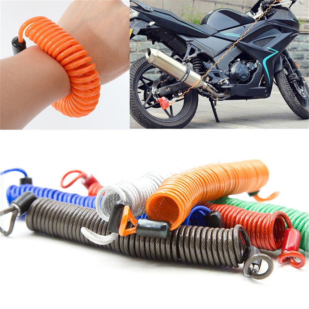 Disc Brake Security Reminder Bicycle Lock Rope Bold Spring Cable Motorcycle Alarm Helmet Wire