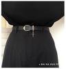 Модный Черный Кожаный Ремень с Декором в Виде Креста для Женщин и Мужчин