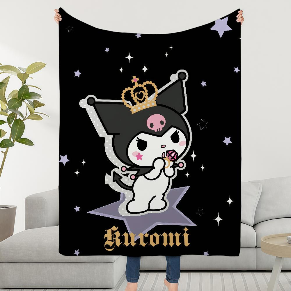 SRO K-KuromiS-ES Cute Blanket Throw Super Cosy Plush Living Room Sofa Couch Childish Birthday Gifts