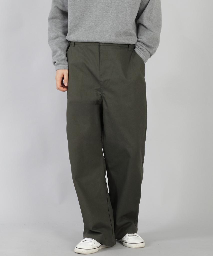 Seinteukeulu Брюки с широкими пуговицами Ex Wide Button Pants Ewb-377 Хаки