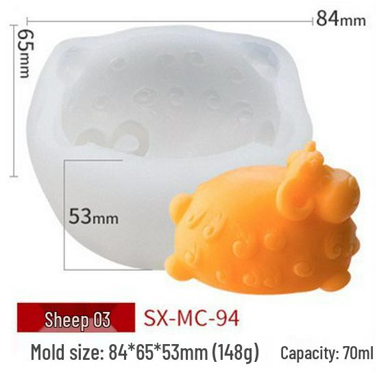 Силиконовая форма Sanxin «Кудрявый барашек» для изготовления мыла, свечей и выпечки тортов своими руками