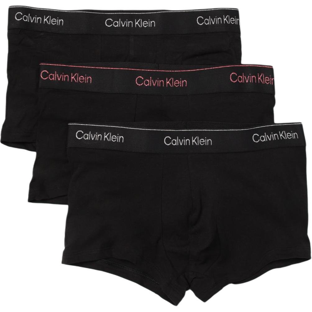 Calvin Klein Трусы-боксеры с низкой посадкой, эластичным поясом с логотипом, 3 шт., мужское нижнее белье 000NB4076A-Q6A