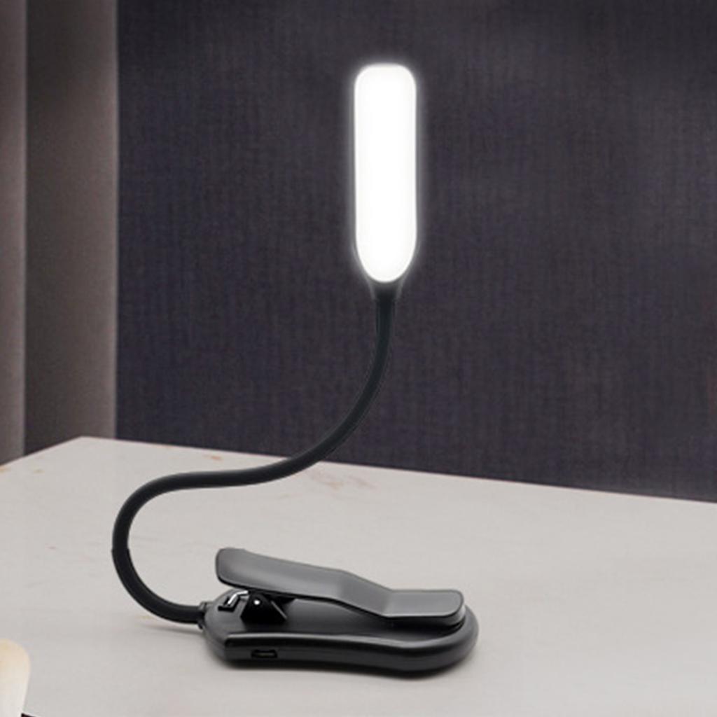 Перезаряжаемый USB светильник для чтения 3 уровня 7 светодиодная лампа холодный белый рабочий диммируемый DC-5V энергосберегающие лампы защита глаз клипса для книги