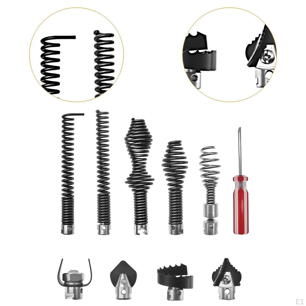 10 Pieces Drain Cleaner Combination Cutter Head Set ,for Pipeline Dredging Machine, Attachment,