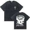 Camisetas Con Gráficos Vintage Lavados Cristianos Jesús Es Rey Hombres Mujeres Hip Hop Moda Rock Camisetas De Manga Cort 1442