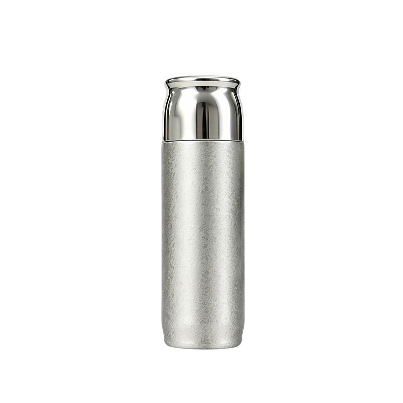 Pure Titanium Insulated Travel Mug With Magnetic Lid Tea Infuser Cup 420ml Modern Office Home Use