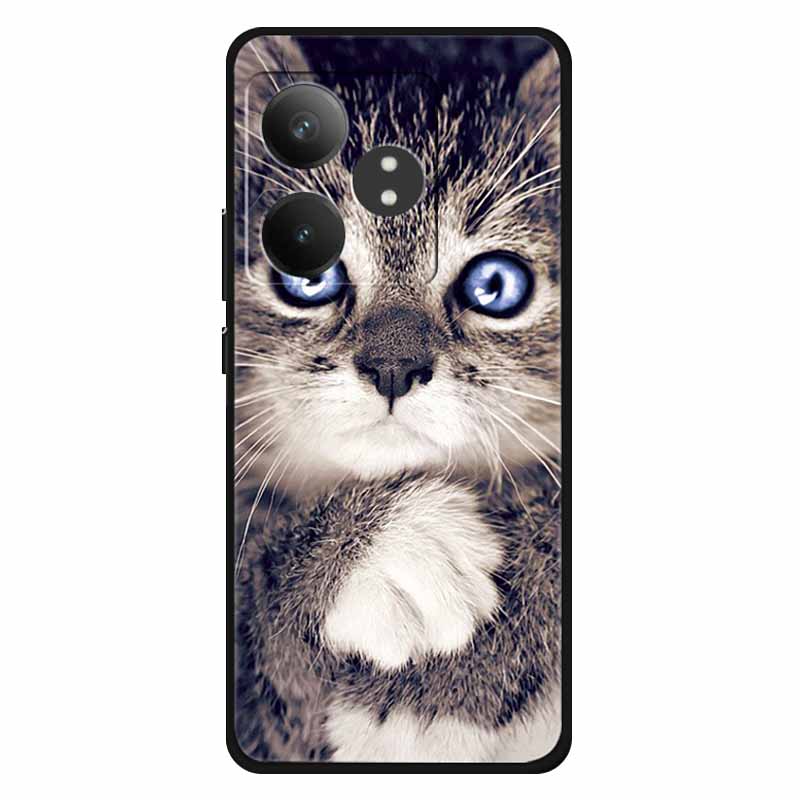For Realme GT 6T Case Silicone Soft Lions Cat TPU Back Cover For Realme GT Neo6 Cases Protective GT6t 5G Fashion Lovely Shell