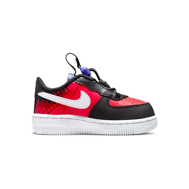 Nike Кроссовки Air Force 1 Toggle SE Повседневные Водонепроницаемые Низкие Скейтбордические Черно-Красные Для Младенцев И Малышей DN3323-600