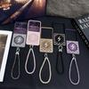 Блестящий Блестящий Глиттерный Ремешок на Запястье Магнитный Чехол Ударопрочный Для MagSafe Беспроводной Зарядки Чехол Для Samsung Galaxy Z Flip 7 6 5