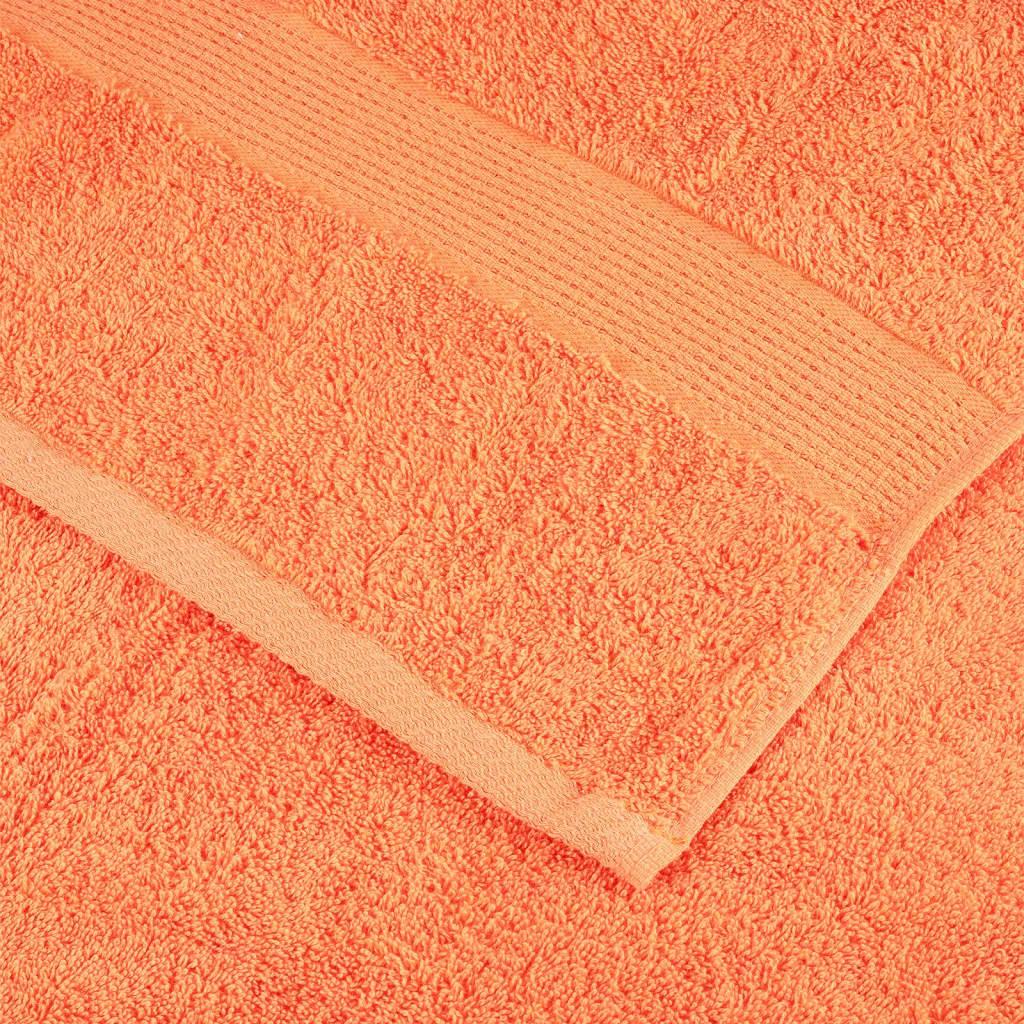 Premium Towels SOLUND 10 pcs Orange 100 x 200 cm 600 g m²