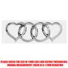 For s1 S4 B8 A3 8P A6 C7 8V B9 B7 B6 C6 A5 S5 S 1pcs Car Love Heart Logo Rear Trunk Tail Label Badge Emblem Decal Center Cover