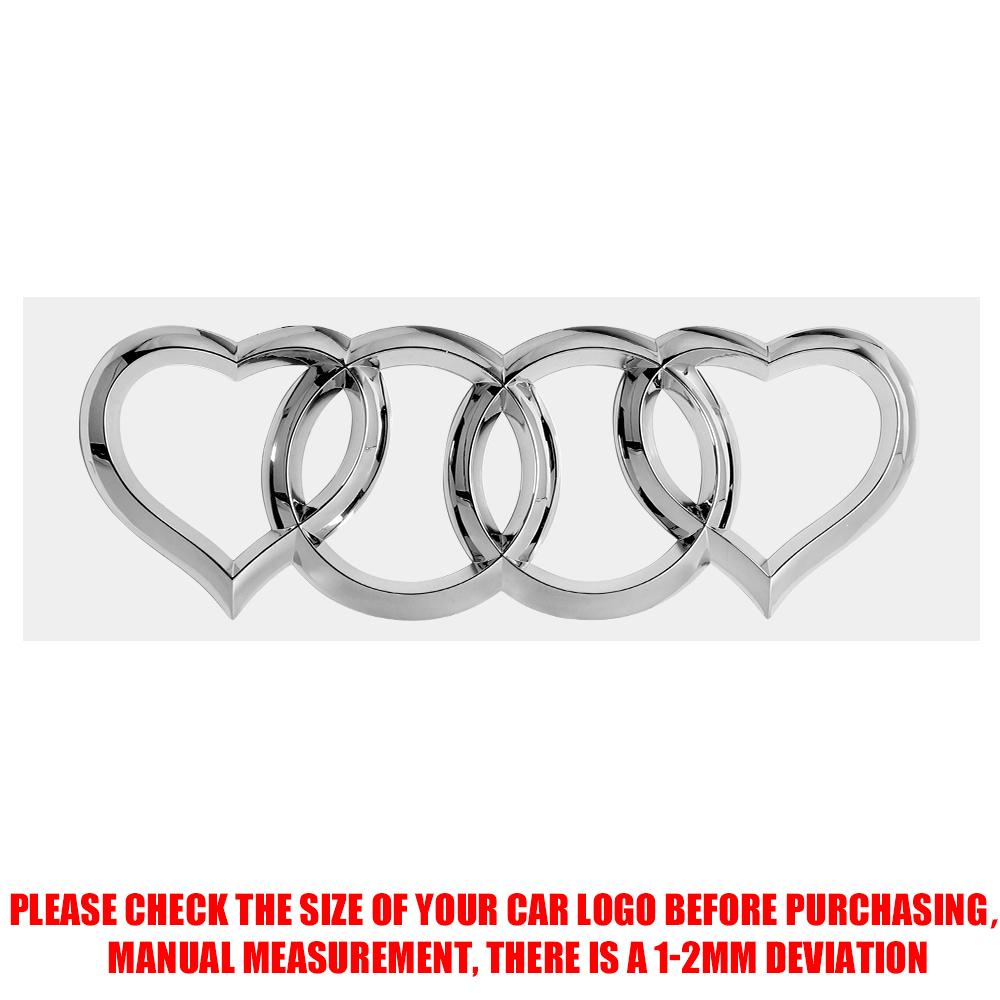 For s1 S4 B8 A3 8P A6 C7 8V B9 B7 B6 C6 A5 S5 S 1pcs Car Love Heart Logo Rear Trunk Tail Label Badge Emblem Decal Center Cover