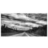 Nordic Forest Black and White Highway Posters and Prints Landscape Canvas Painting Scandinavian Wall Art Picture for Living Room