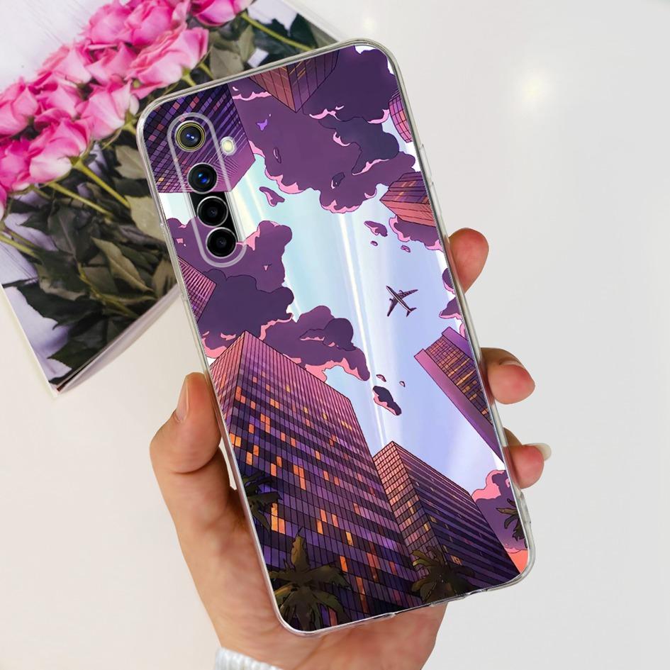 Чехол для OPPO Realme 6 Pro Модный Цветочный Прозрачный Мягкий Силиконовый Задний Чехол для Realme6 Realme 6 Pro 6S 6i 6Pro Realme6s Чехол для Телефона