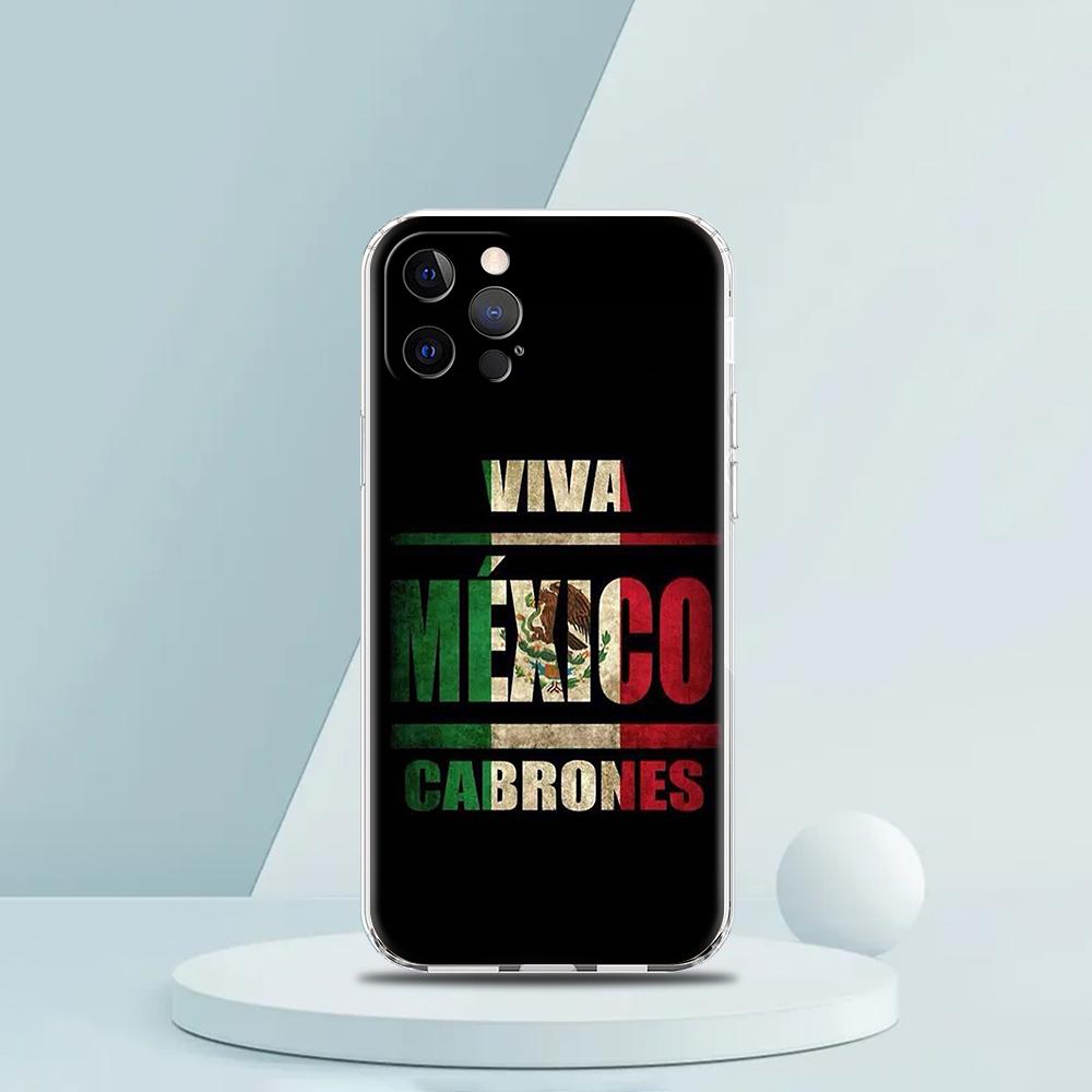 Для iPhone 15 16 14 13 12 11 Pro Max XS X XR SE 7 8 Plus мягкий прозрачный силиконовый чехол Флаг Мексики Роскошный чехол для телефона
