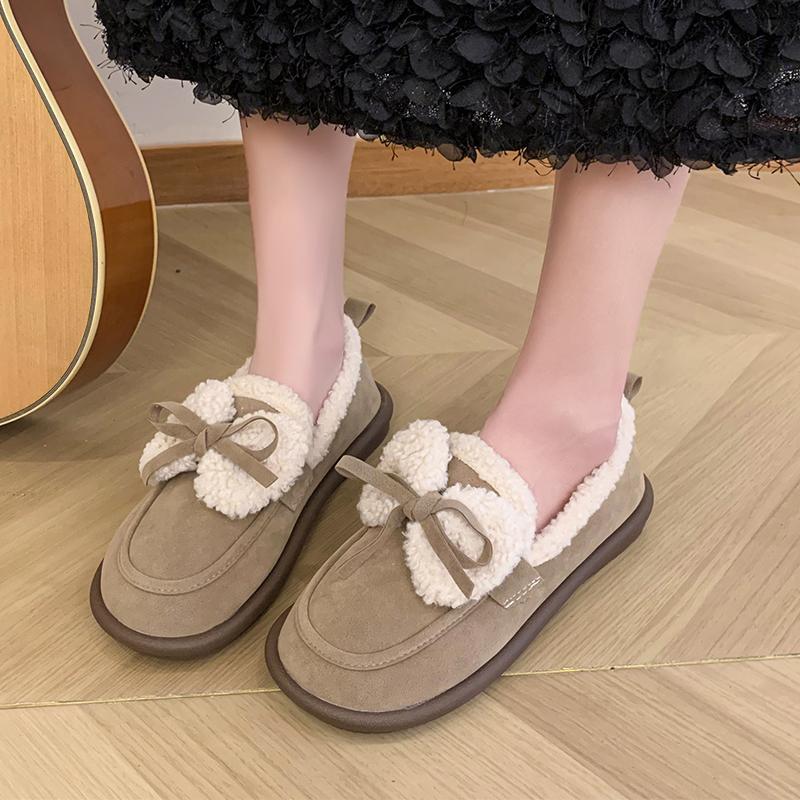 2024 женская осенне-зимняя бархатная обувь, теплая хлопковая обувь для мам, обувь на плоской подошве для беременных