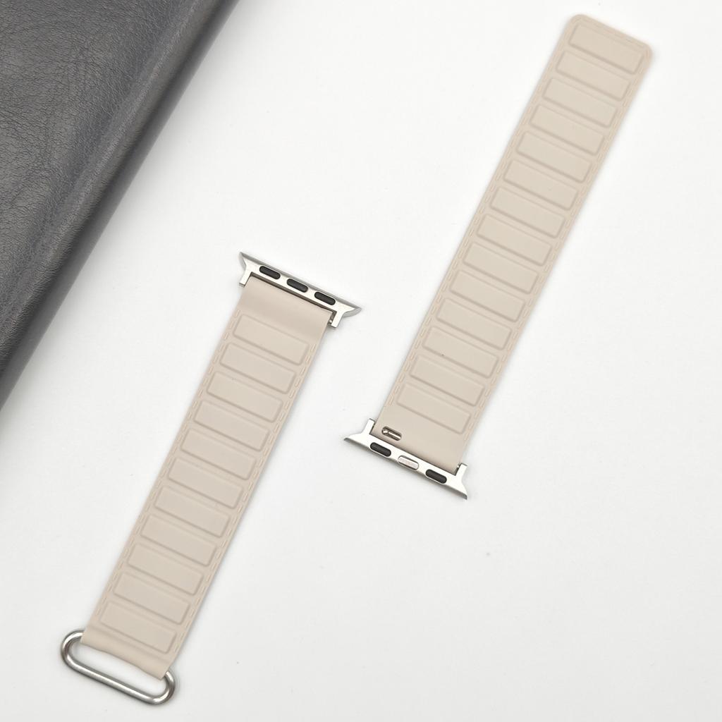 Silicone Strap for Apple Watch Ultra 3 2 1 49mm/Series 11 10 46mm/9 8 7 45mm/SE3 SE2 SE 6 5 4 44mm/3 2 1 42mm Magnetic Buckle Watch Band