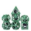 Cusdie Набор кубиков DND из металла с полым драконом, 7 шт., D4-D20, многогранный набор кубиков с железной коробкой для ролевых игр, Pathfinder, настольные игры