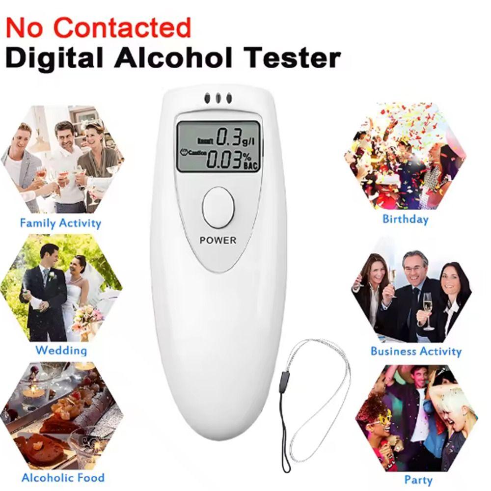 Plastic Breathalyzer Analyzer LED Digital Display Blow Breathalyzer Universal