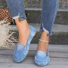 Women's Casual Shoes Spring and Autumn Flat Loafers Women's Shoes Fashion Non-slip Soft Denim Flat Shoes