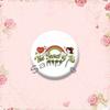 Y2k Aesthetic Pink Round Pins Domo Love Letters Enamel Badges Custom I Heart My GF BF Brooches Cartoon Jewelry Gift for Friends