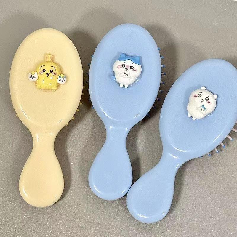Portable Chiikawa Comb Cartoon Folding Airbag Comb Air Cushion Massage Hairdressing Comb Small Travel Mirror Comb Hair Tool Gift