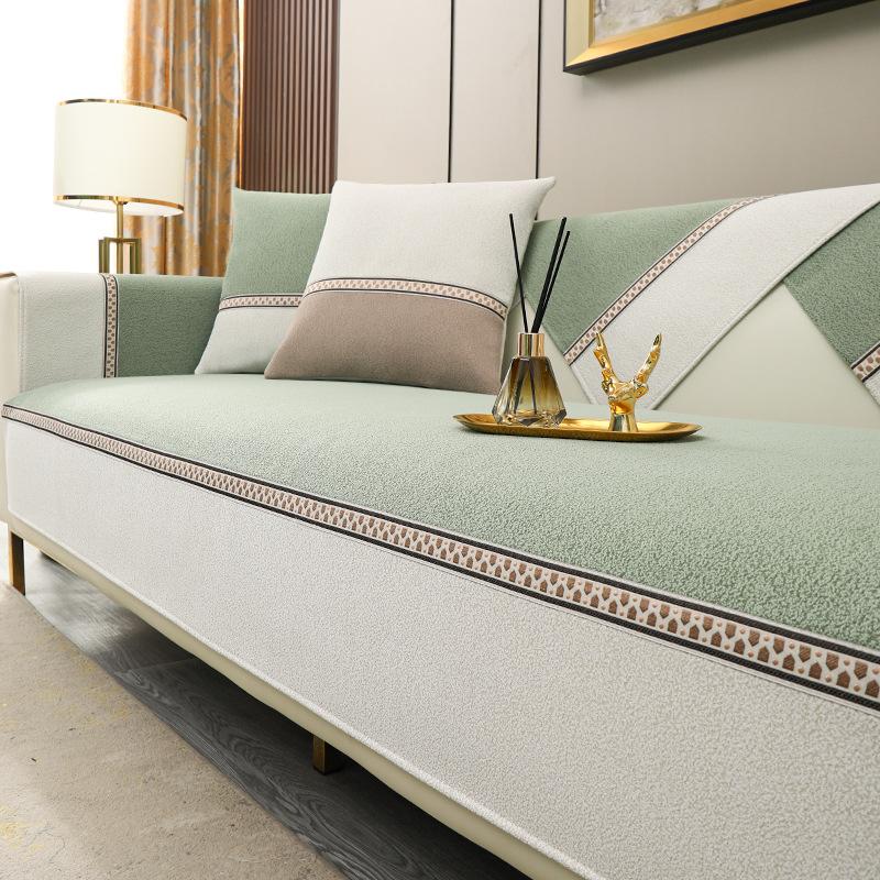 A Hair Sofa Cushion, Non-Slip And Dirt-Resistant Sofa Cover, Universal Cover, High-End All-Season Chenille Cushion Cover