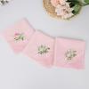 Soft Embroidered Floral Cloth Reusable Hankies Fabrics Elegant Lace Flower Hanky  For Women
