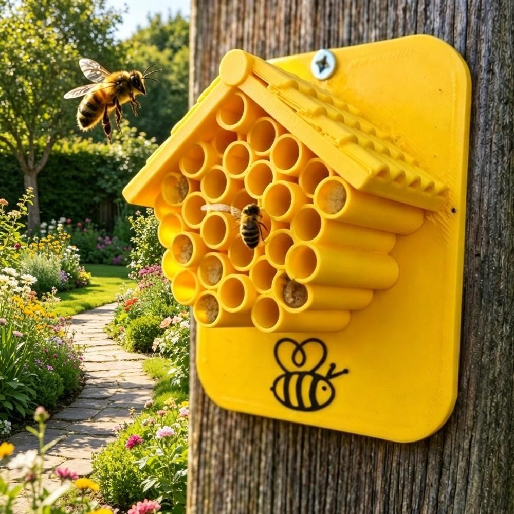 Eco-friendly Garden Bee House Plastic Bee Nesting Houses Outdoor Hanging Beehive Garden Decor
