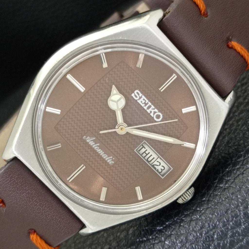 Seiko АВТОМАТИЧЕСКИЕ ВИНТАЖНЫЕ ЯПОНСКИЕ МУЖСКИЕ ЧАСЫ 6309A С КОРИЧНЕВЫМ ЦИФЕРБЛАТОМ a701447-5