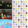 20Pcs Mini Duck Glow-in-the-dark Resin Duck Ornaments Adorable Duck Sculptures for Garden Home Party Decoration